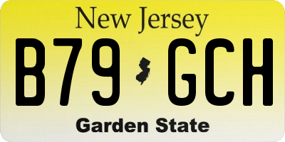 NJ license plate B79GCH