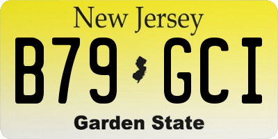 NJ license plate B79GCI