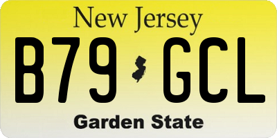 NJ license plate B79GCL