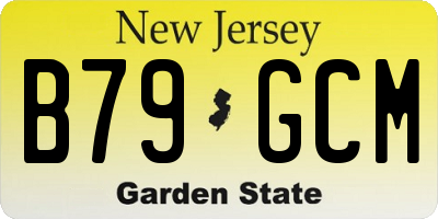 NJ license plate B79GCM
