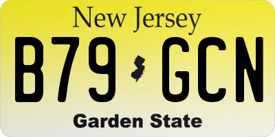NJ license plate B79GCN
