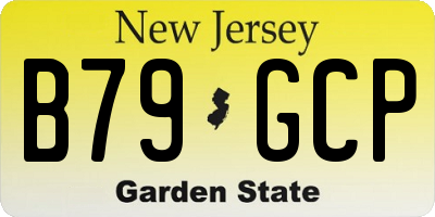 NJ license plate B79GCP