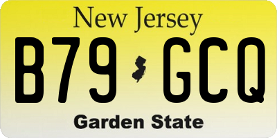 NJ license plate B79GCQ