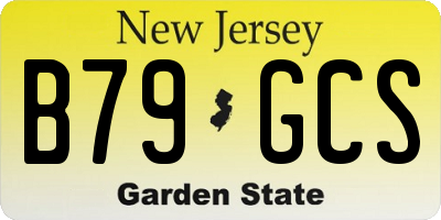 NJ license plate B79GCS
