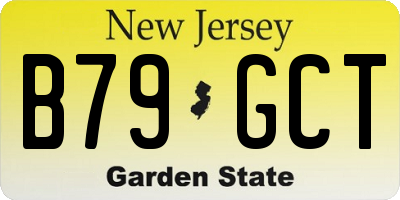 NJ license plate B79GCT