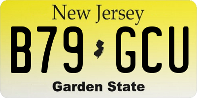 NJ license plate B79GCU