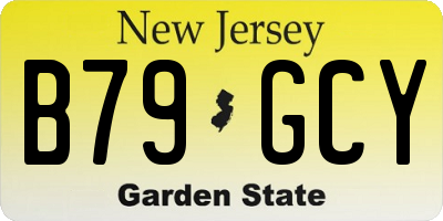NJ license plate B79GCY