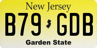 NJ license plate B79GDB