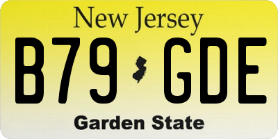 NJ license plate B79GDE