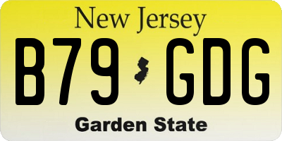 NJ license plate B79GDG