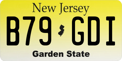 NJ license plate B79GDI