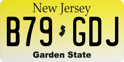 NJ license plate B79GDJ