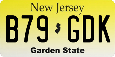 NJ license plate B79GDK