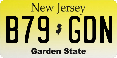 NJ license plate B79GDN