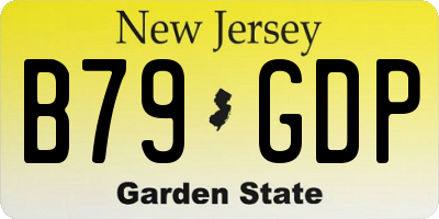 NJ license plate B79GDP