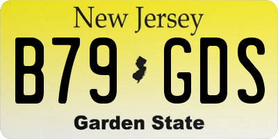 NJ license plate B79GDS
