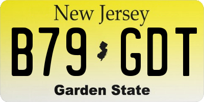 NJ license plate B79GDT