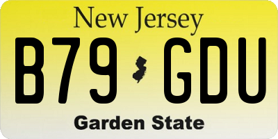 NJ license plate B79GDU