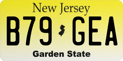 NJ license plate B79GEA
