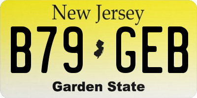 NJ license plate B79GEB