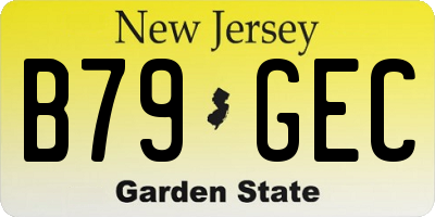 NJ license plate B79GEC