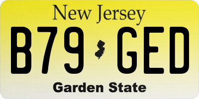 NJ license plate B79GED