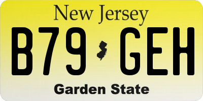 NJ license plate B79GEH