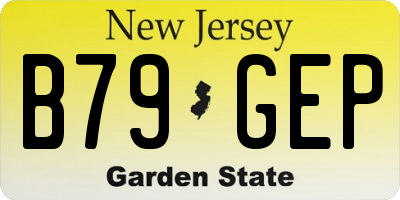 NJ license plate B79GEP