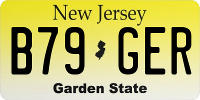 NJ license plate B79GER
