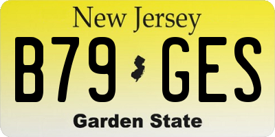 NJ license plate B79GES
