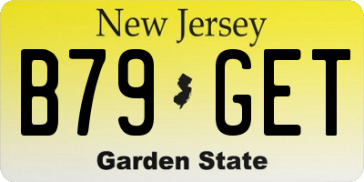 NJ license plate B79GET