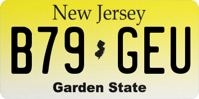 NJ license plate B79GEU