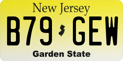 NJ license plate B79GEW