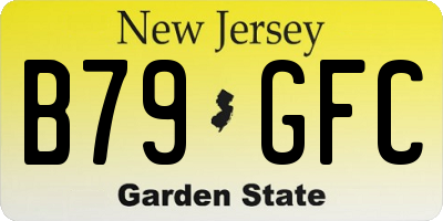 NJ license plate B79GFC