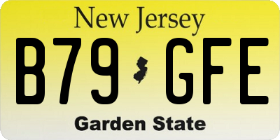 NJ license plate B79GFE