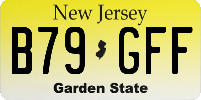 NJ license plate B79GFF