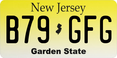 NJ license plate B79GFG