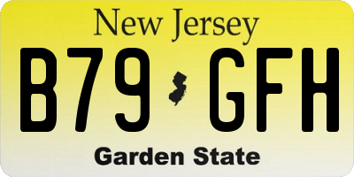 NJ license plate B79GFH