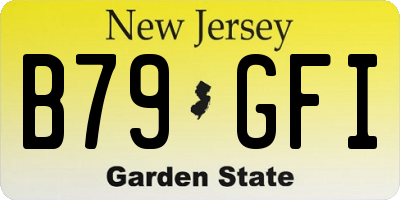 NJ license plate B79GFI