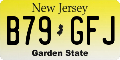 NJ license plate B79GFJ