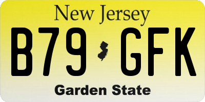 NJ license plate B79GFK