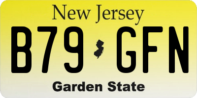 NJ license plate B79GFN