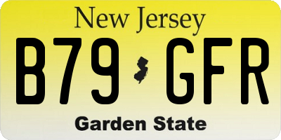 NJ license plate B79GFR