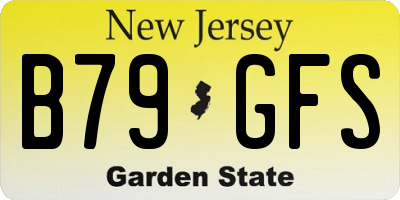 NJ license plate B79GFS