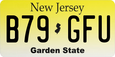 NJ license plate B79GFU