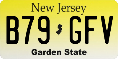 NJ license plate B79GFV