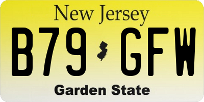 NJ license plate B79GFW