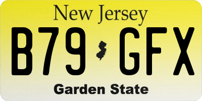 NJ license plate B79GFX