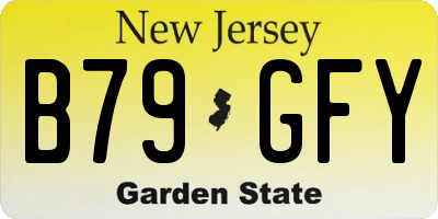NJ license plate B79GFY
