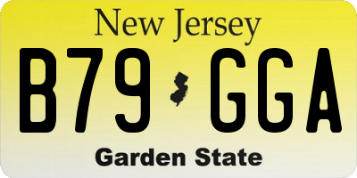 NJ license plate B79GGA